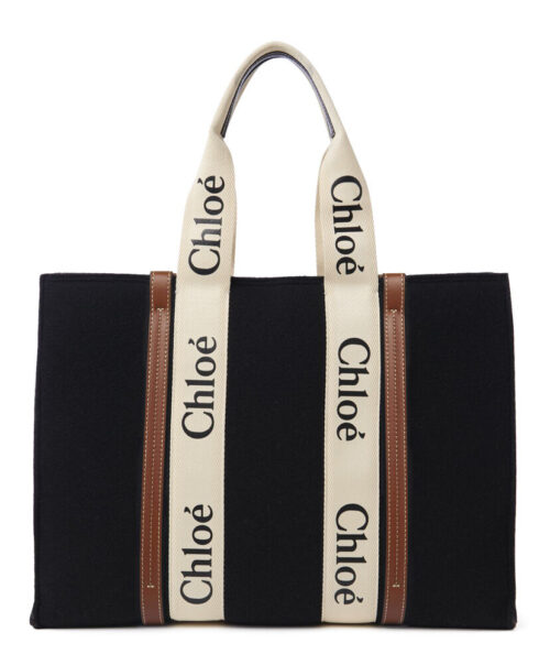 Chloe Large Woody Tote Bag Black